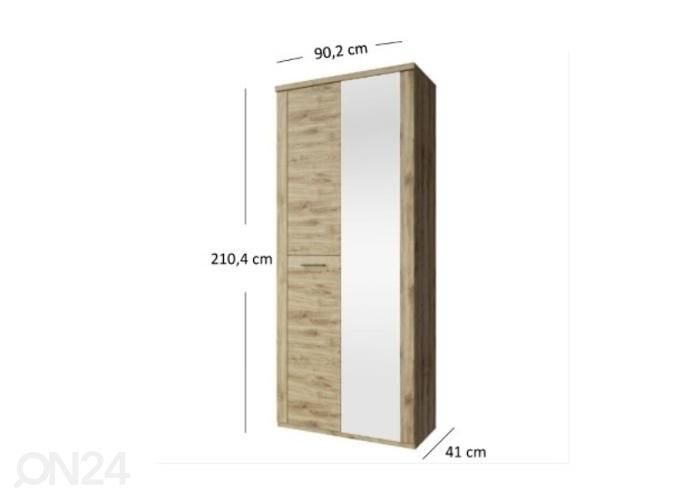 Vaatekaappi Doorset kuvasuurennos mitat