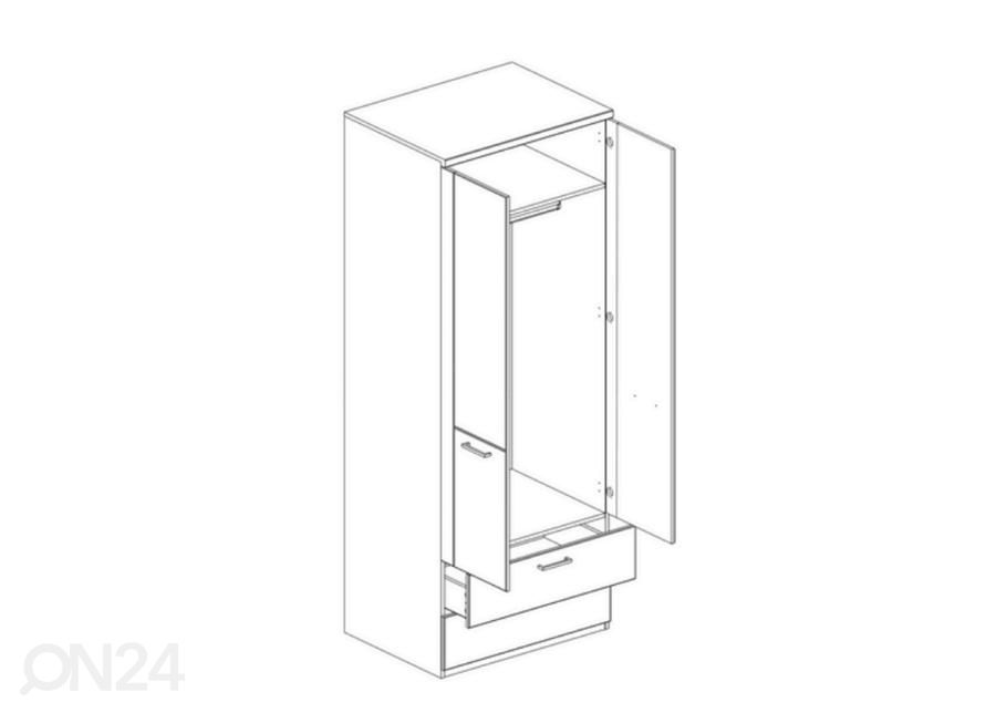 Vaatekaappi Doorset 80,2 cm kuvasuurennos