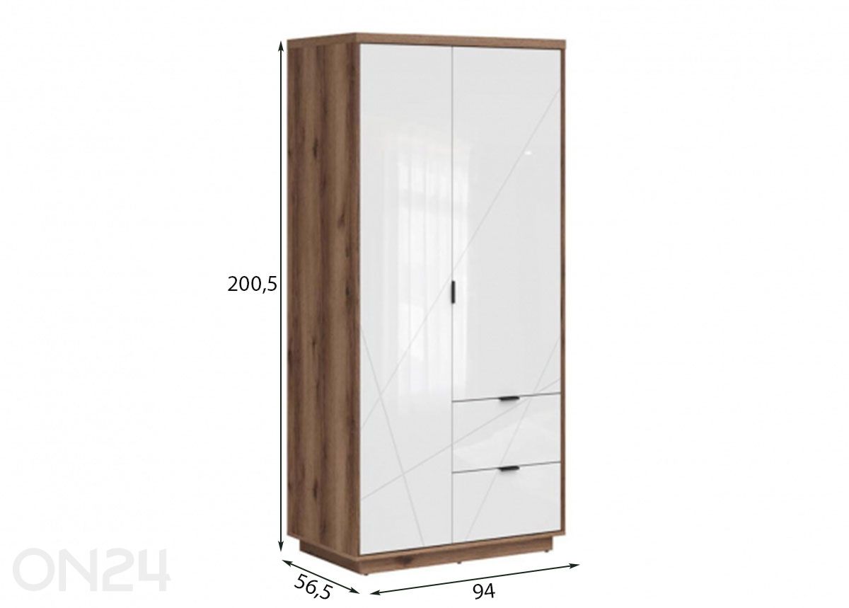 Vaatekaappi Forn kuvasuurennos mitat