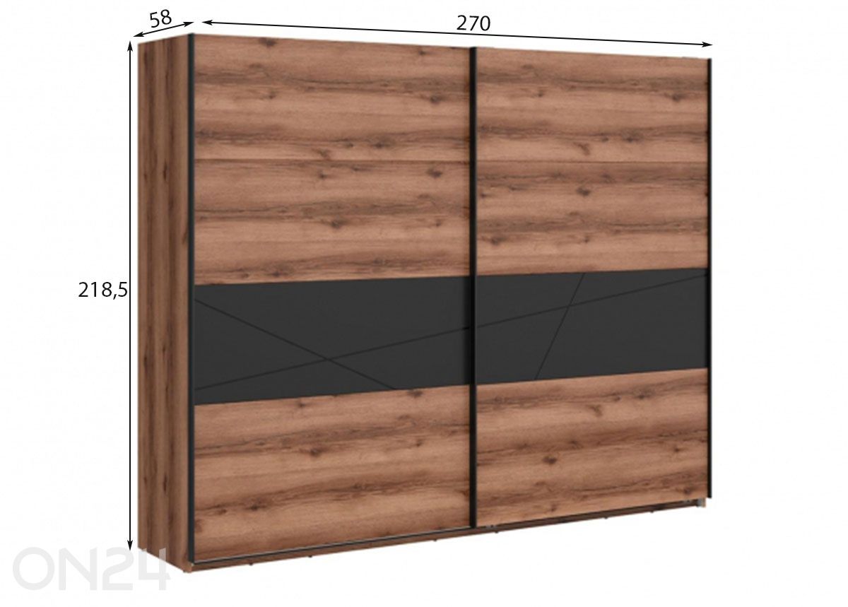 Vaatekaappi Forn kuvasuurennos mitat