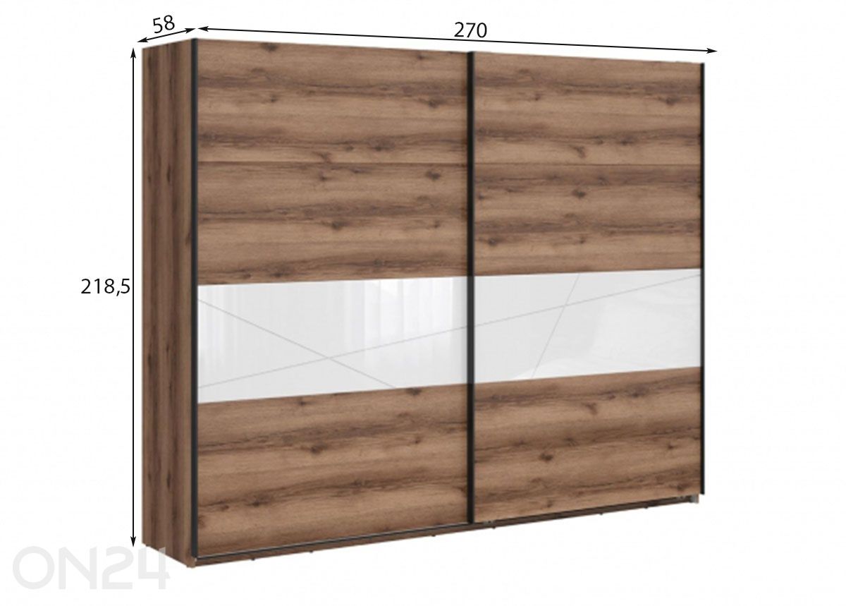 Vaatekaappi Forn kuvasuurennos mitat