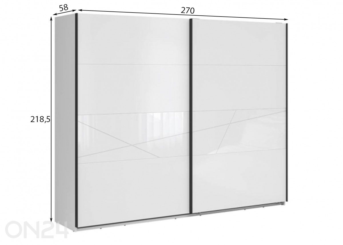 Vaatekaappi Forn kuvasuurennos mitat