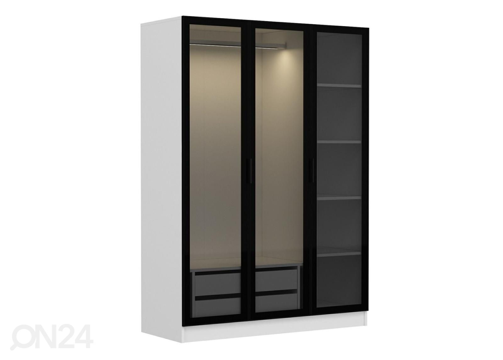 Vaatekaappi Glass 135 cm kuvasuurennos