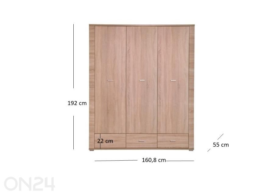 Vaatekaappi Gress kuvasuurennos mitat