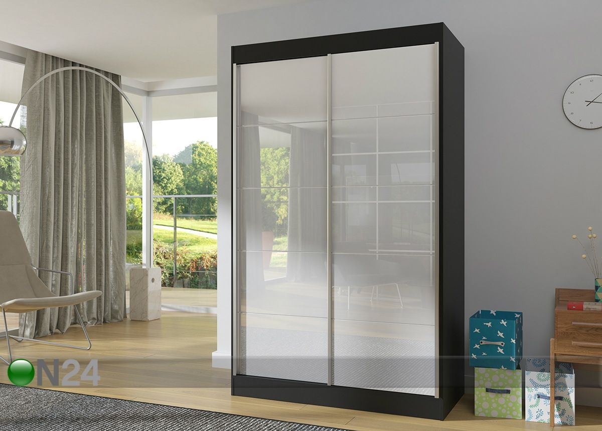 Vaatekaappi liukuovilla 120 cm kuvasuurennos