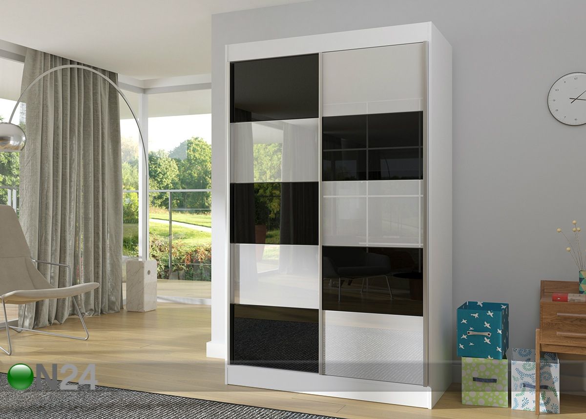 Vaatekaappi liukuovilla 120 cm kuvasuurennos