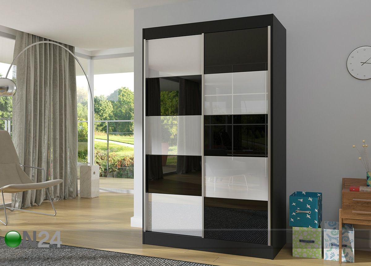 Vaatekaappi liukuovilla 120 cm kuvasuurennos