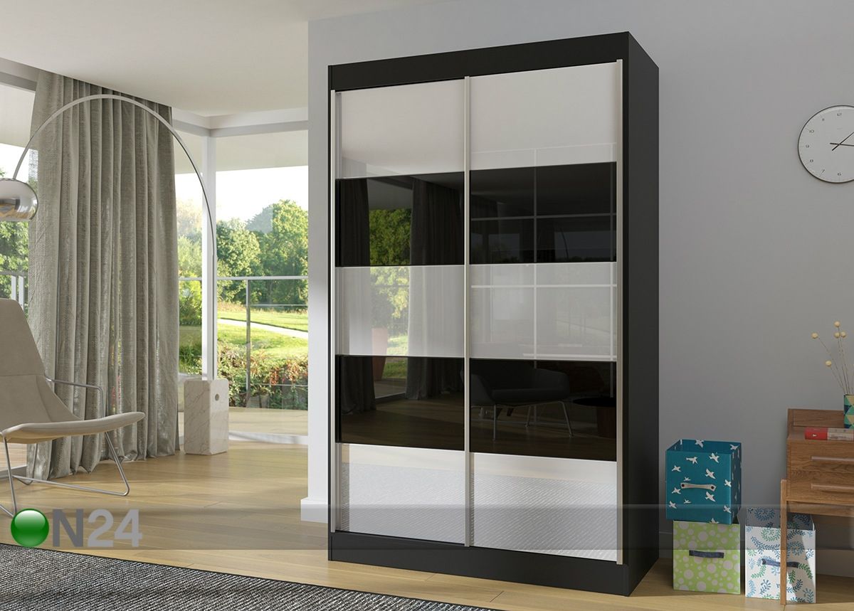 Vaatekaappi liukuovilla 120 cm kuvasuurennos