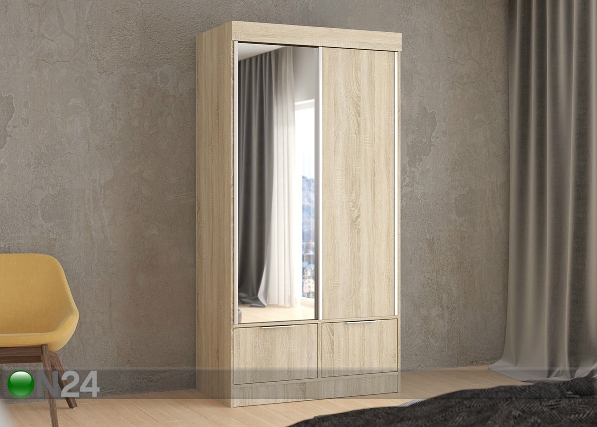 Vaatekaappi liukuovilla 120 cm kuvasuurennos