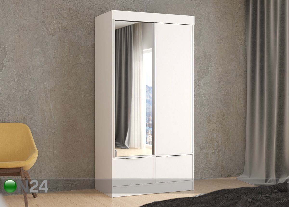 Vaatekaappi liukuovilla 120 cm kuvasuurennos