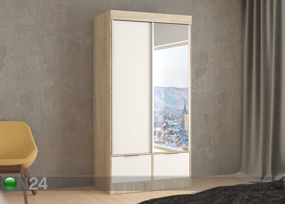 Vaatekaappi liukuovilla 120 cm kuvasuurennos