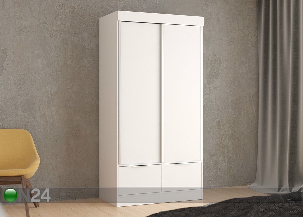 Vaatekaappi liukuovilla 120 cm kuvasuurennos