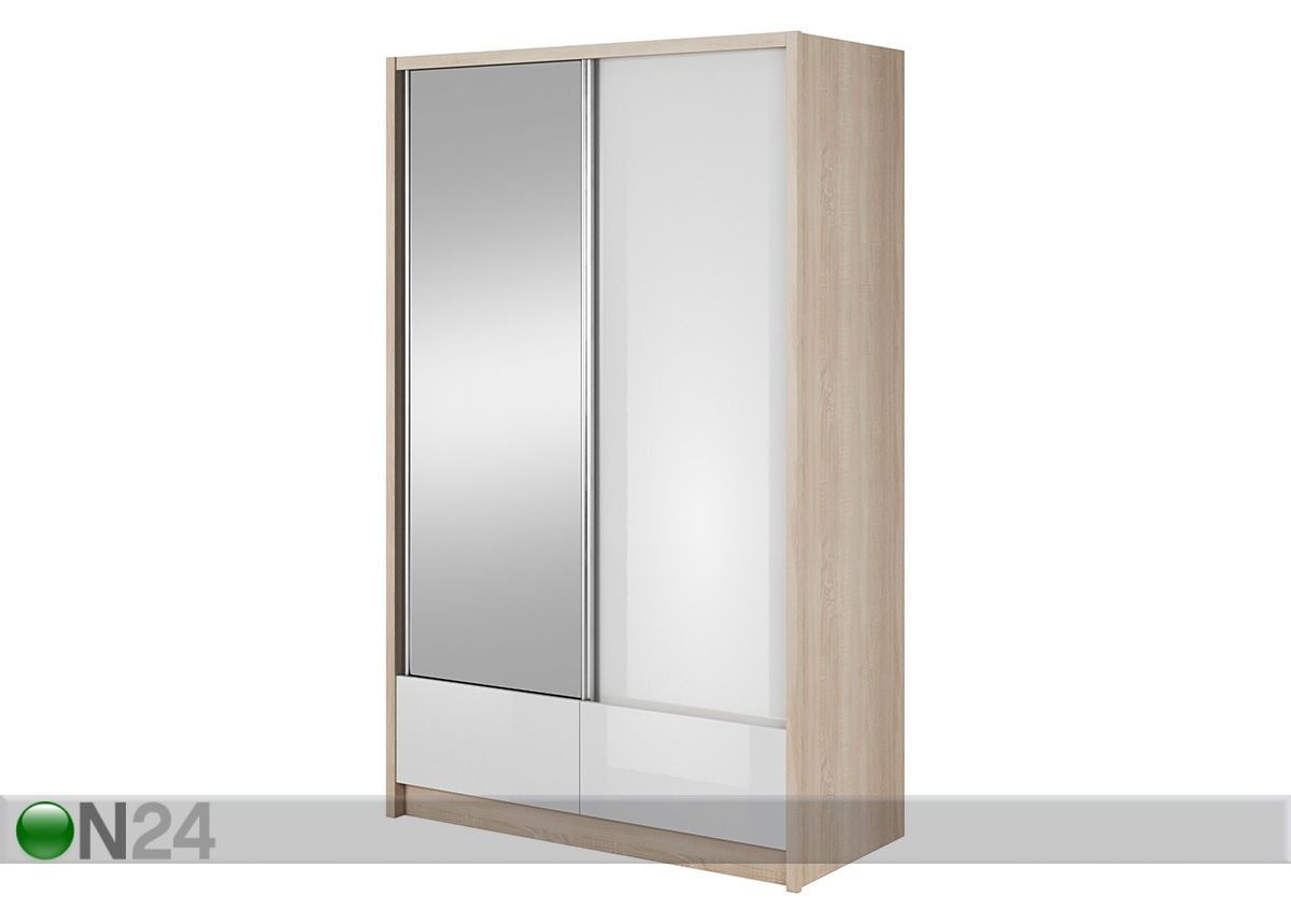 Vaatekaappi liukuovilla 130 cm kuvasuurennos