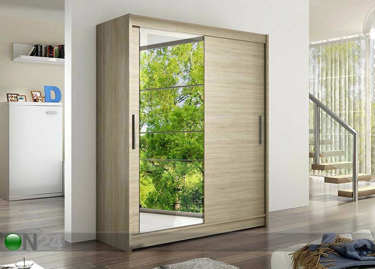 Vaatekaappi liukuovilla 150 cm kuvasuurennos