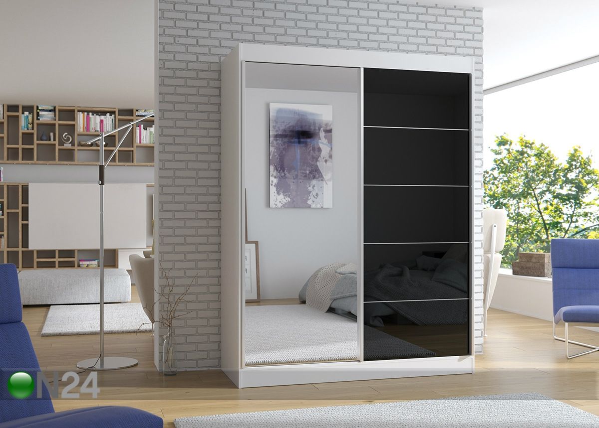 Vaatekaappi liukuovilla 150 cm kuvasuurennos