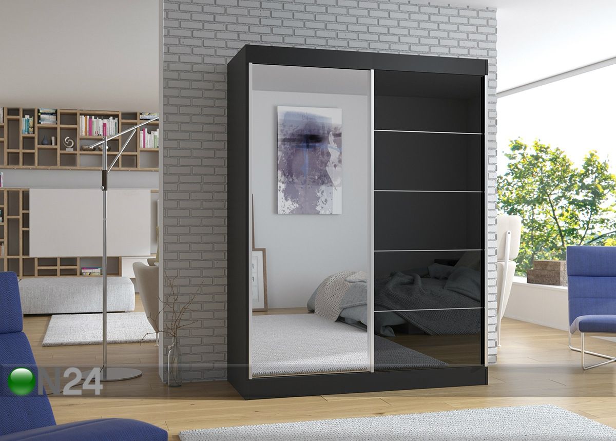 Vaatekaappi liukuovilla 150 cm kuvasuurennos