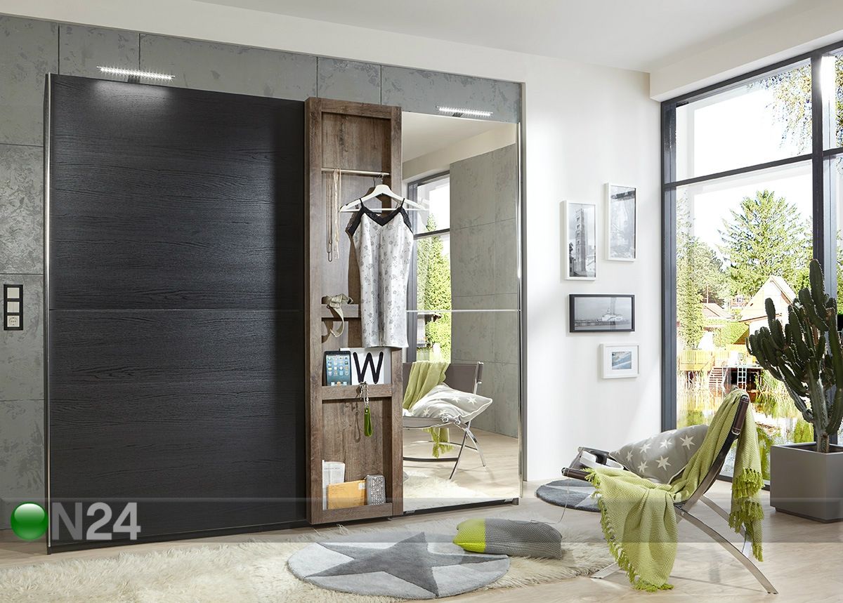 Vaatekaappi liukuovilla BOSTON 250 cm kuvasuurennos