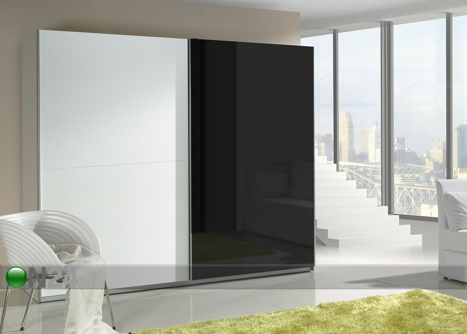 Vaatekaappi liukuovilla LUX 244 cm kuvasuurennos