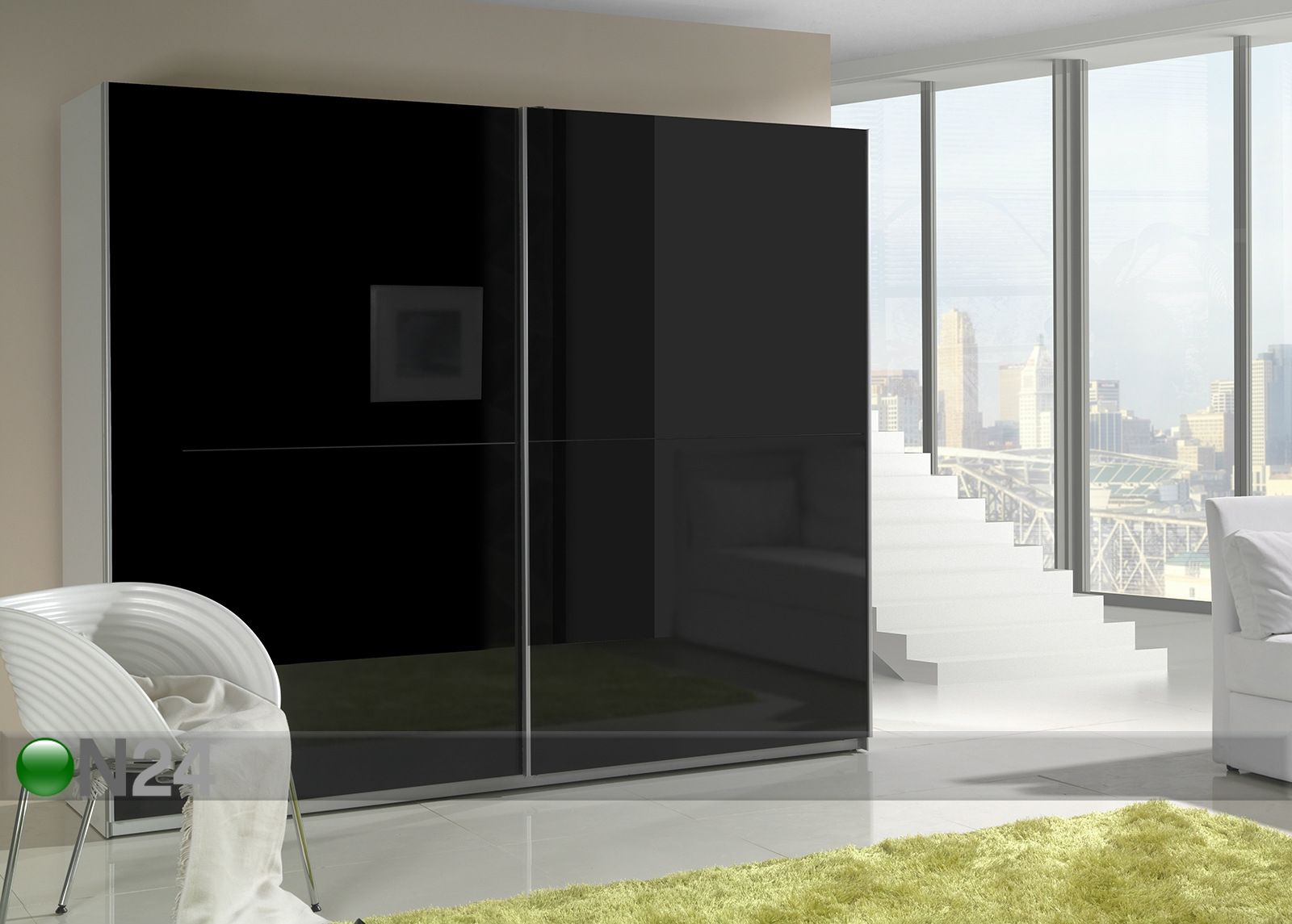 Vaatekaappi liukuovilla LUX 244 cm kuvasuurennos