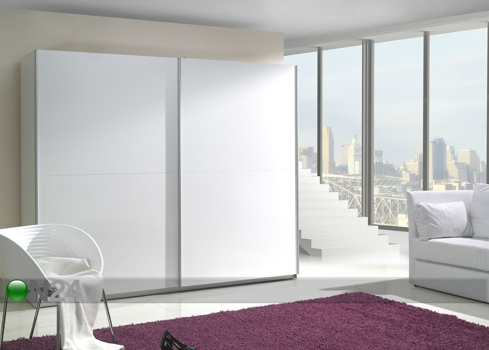 Vaatekaappi liukuovilla LUX 244 cm kuvasuurennos