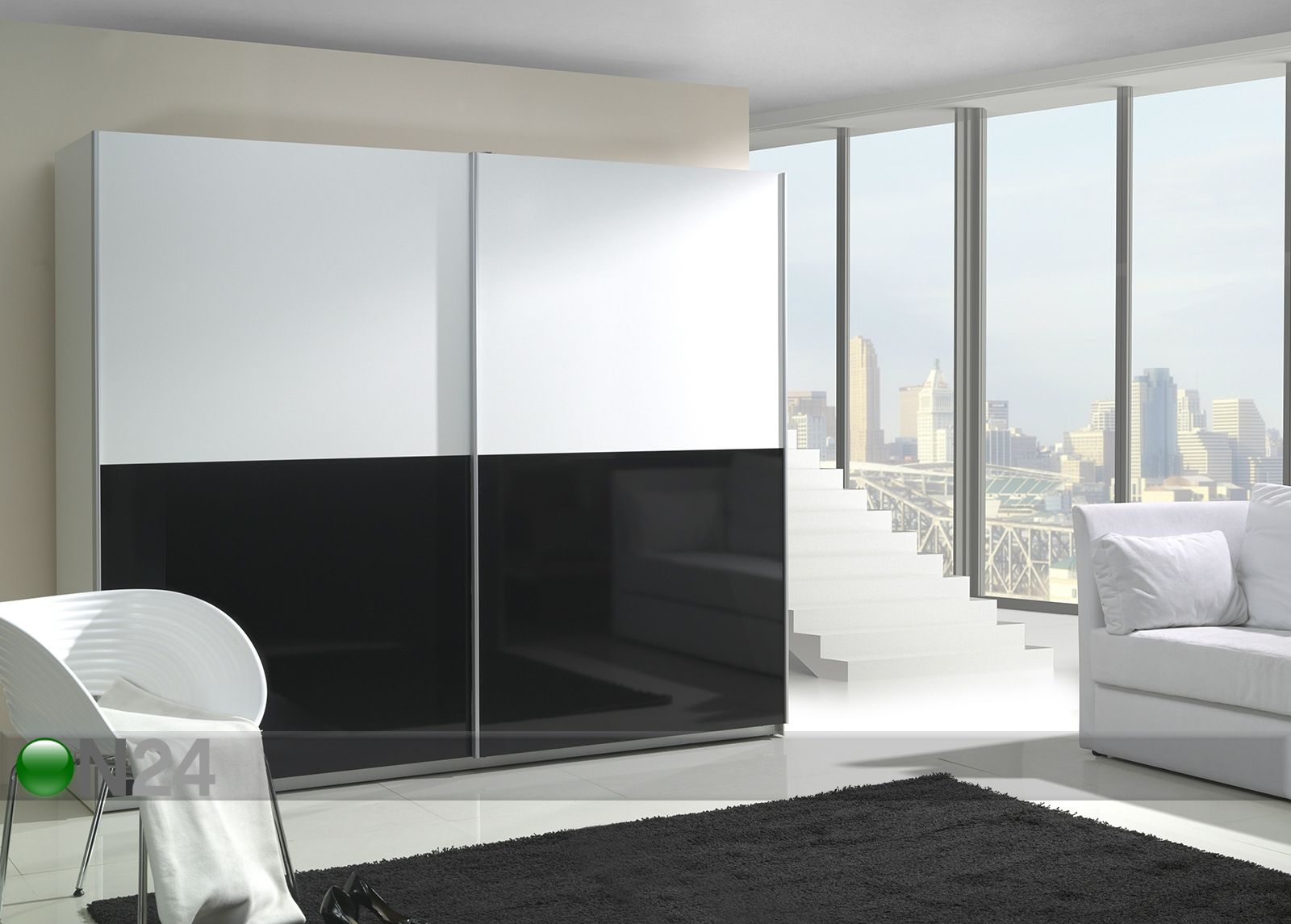 Vaatekaappi liukuovilla LUX 244 cm kuvasuurennos