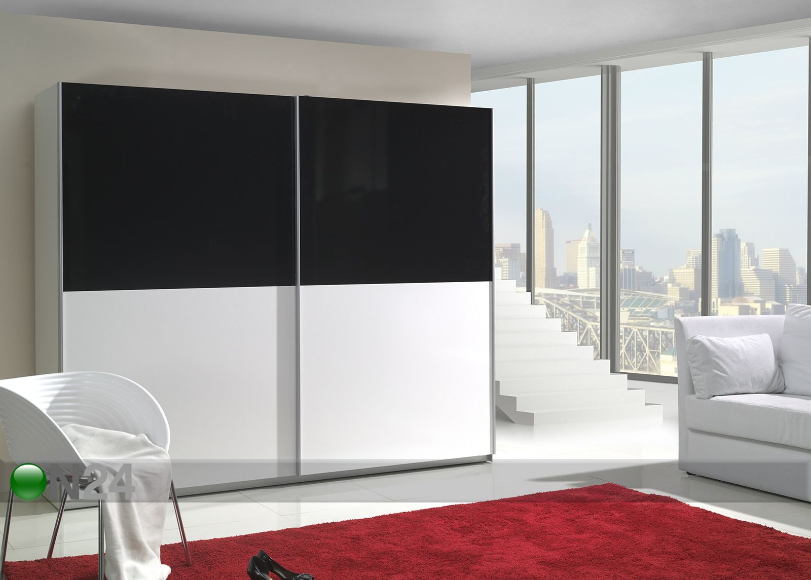 Vaatekaappi liukuovilla LUX 244 cm kuvasuurennos