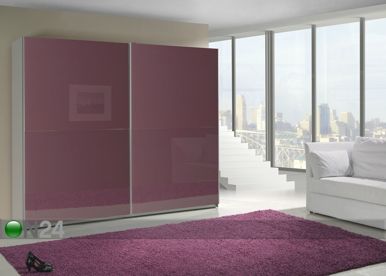 Vaatekaappi liukuovilla LUX 244 cm kuvasuurennos