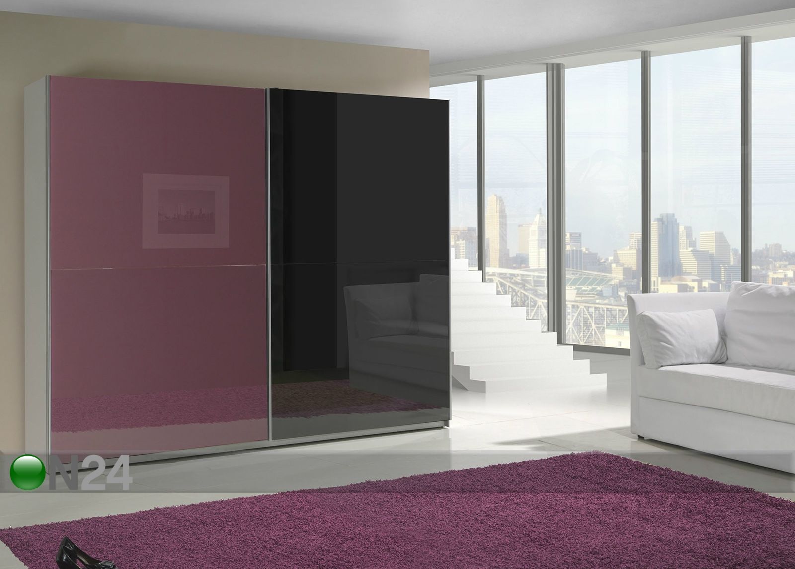 Vaatekaappi liukuovilla LUX 244 cm kuvasuurennos