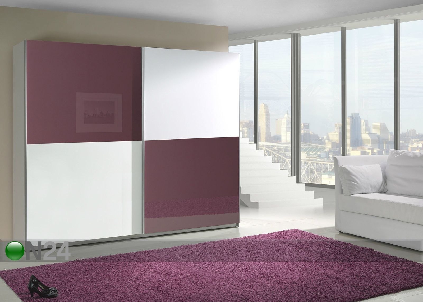 Vaatekaappi liukuovilla LUX 244 cm kuvasuurennos