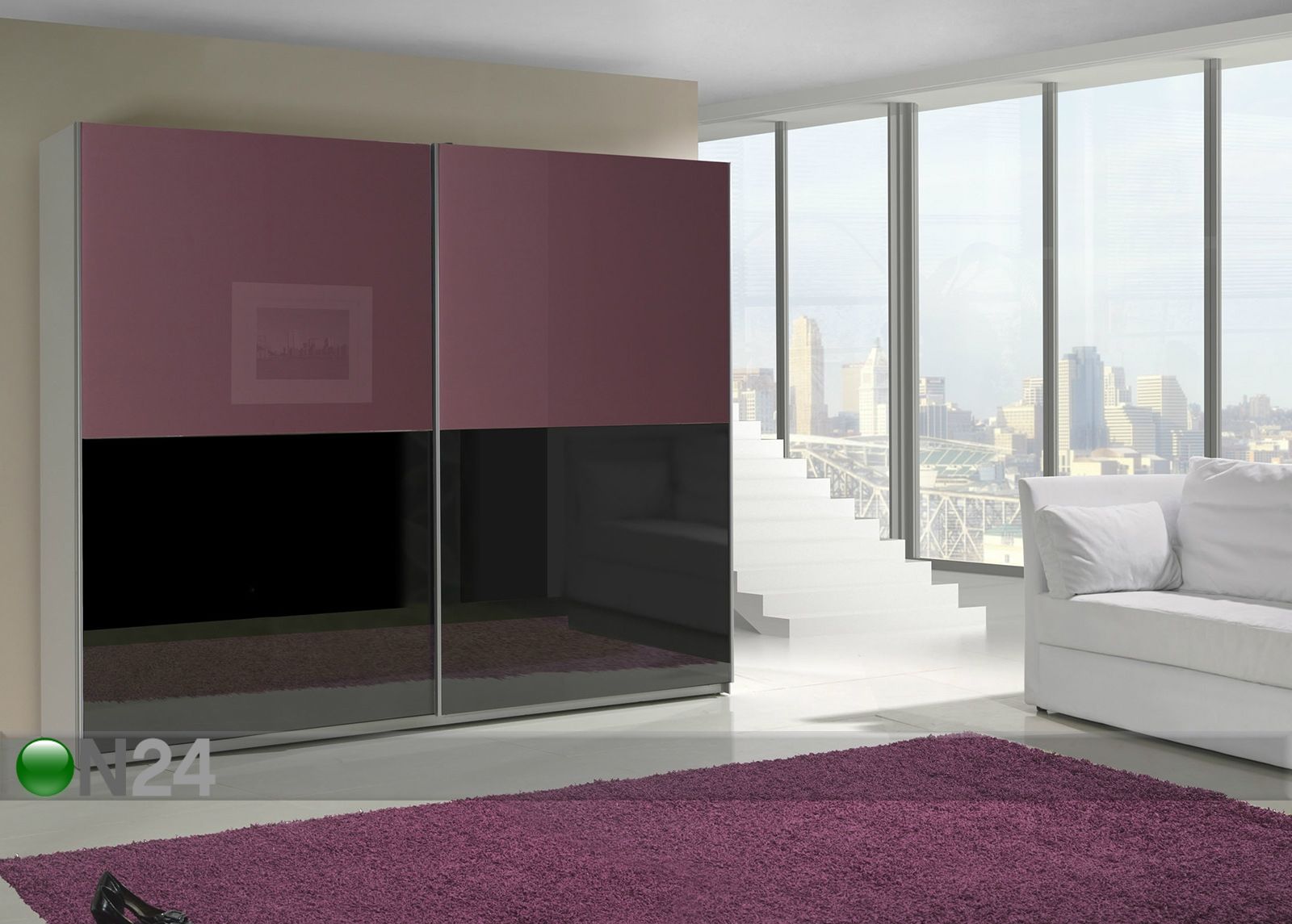 Vaatekaappi liukuovilla LUX 244 cm kuvasuurennos