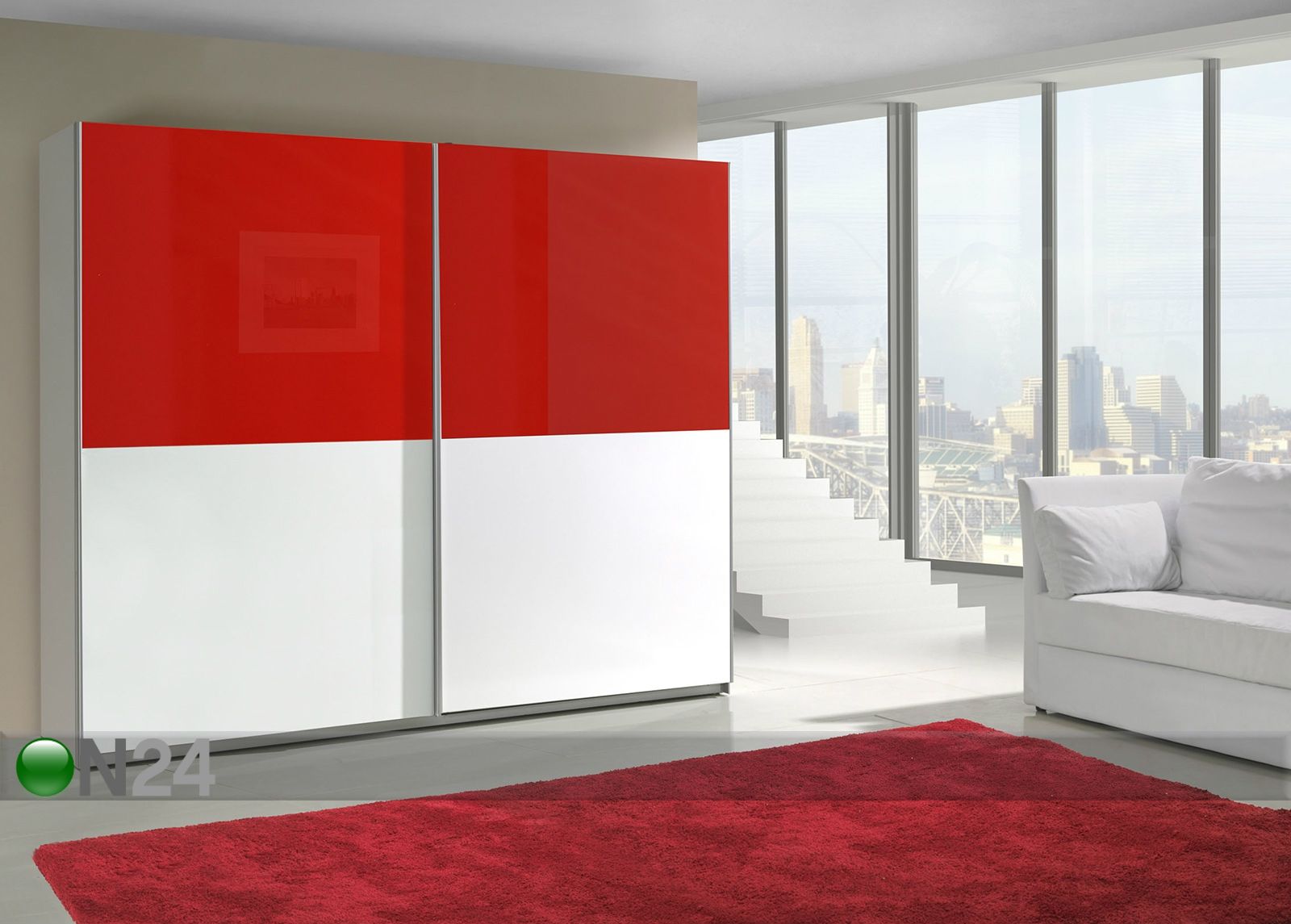 Vaatekaappi liukuovilla LUX 244 cm kuvasuurennos