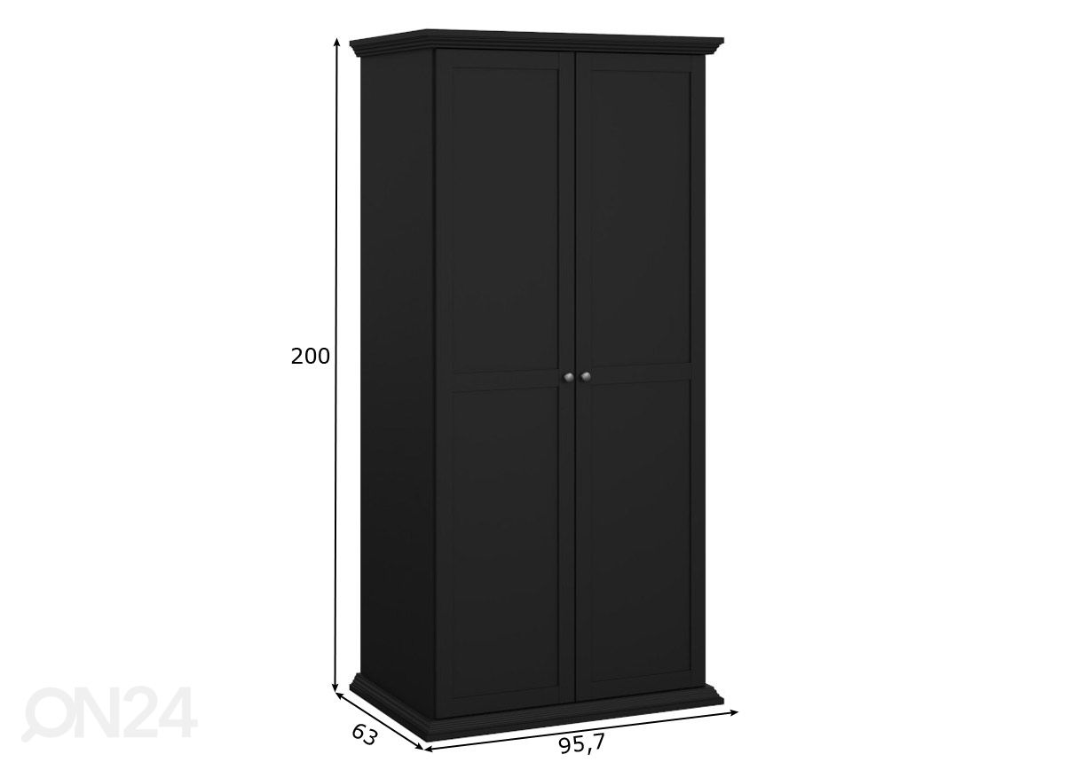 Vaatekaappi North 95,7 cm kuvasuurennos mitat