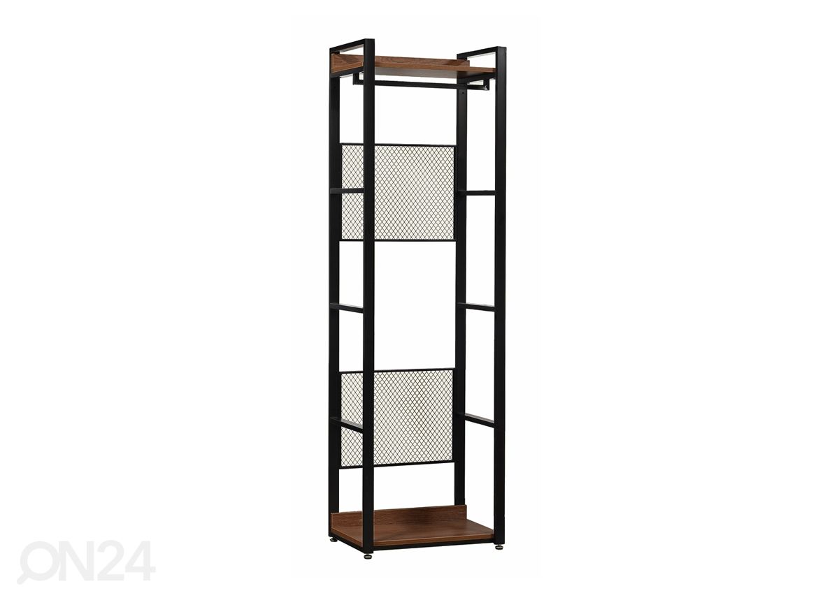 Vaatekaappijärjestelmä (2 hyllyä + 2 tankoa) 60x200 cm kuvasuurennos