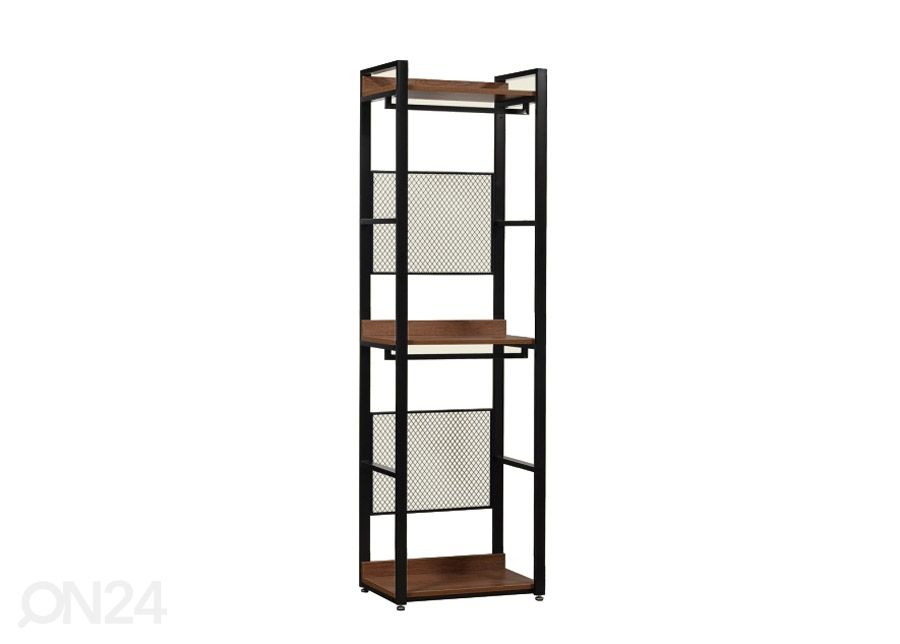 Vaatekaappijärjestelmä (3 hyllyä + 2 tankoa) 60x200 cm kuvasuurennos