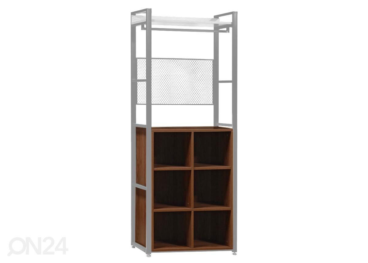Vaatekaappijärjestelmä 6-osainen kenkähylly (80 cm, tumma) kuvasuurennos