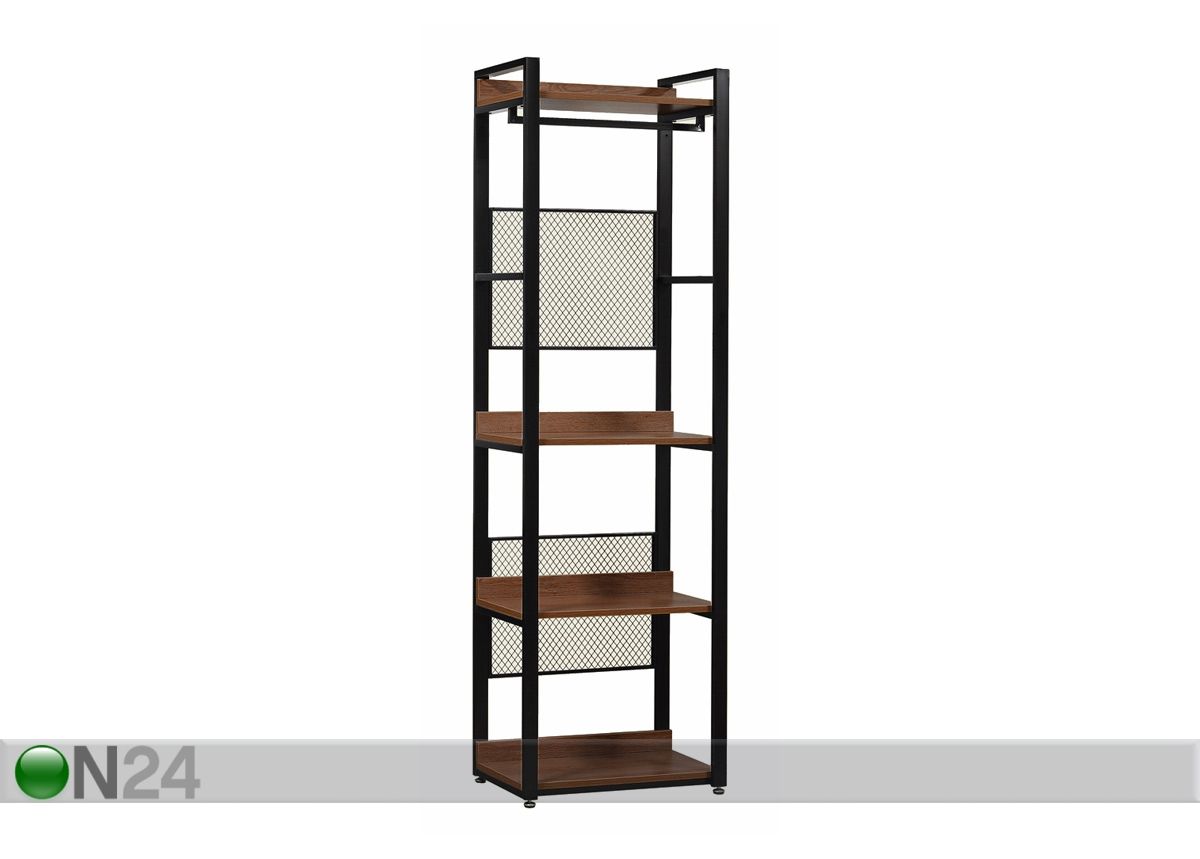 Vaatekaappijärjestelmä 60x200 cm (4 hyllyä + 2 tankoa) kuvasuurennos