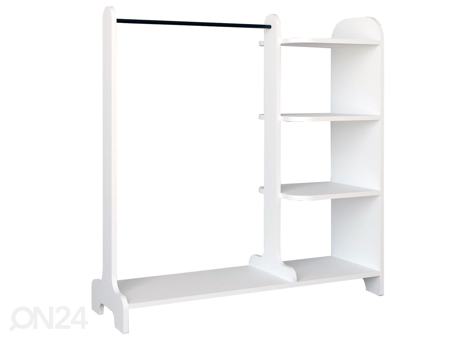 Vaatenaulakko / vaaterekki hyllyllä Lempu 106 cm kuvasuurennos