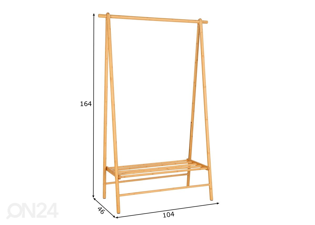 Vaaterekki Aracaju 104 cm kuvasuurennos mitat