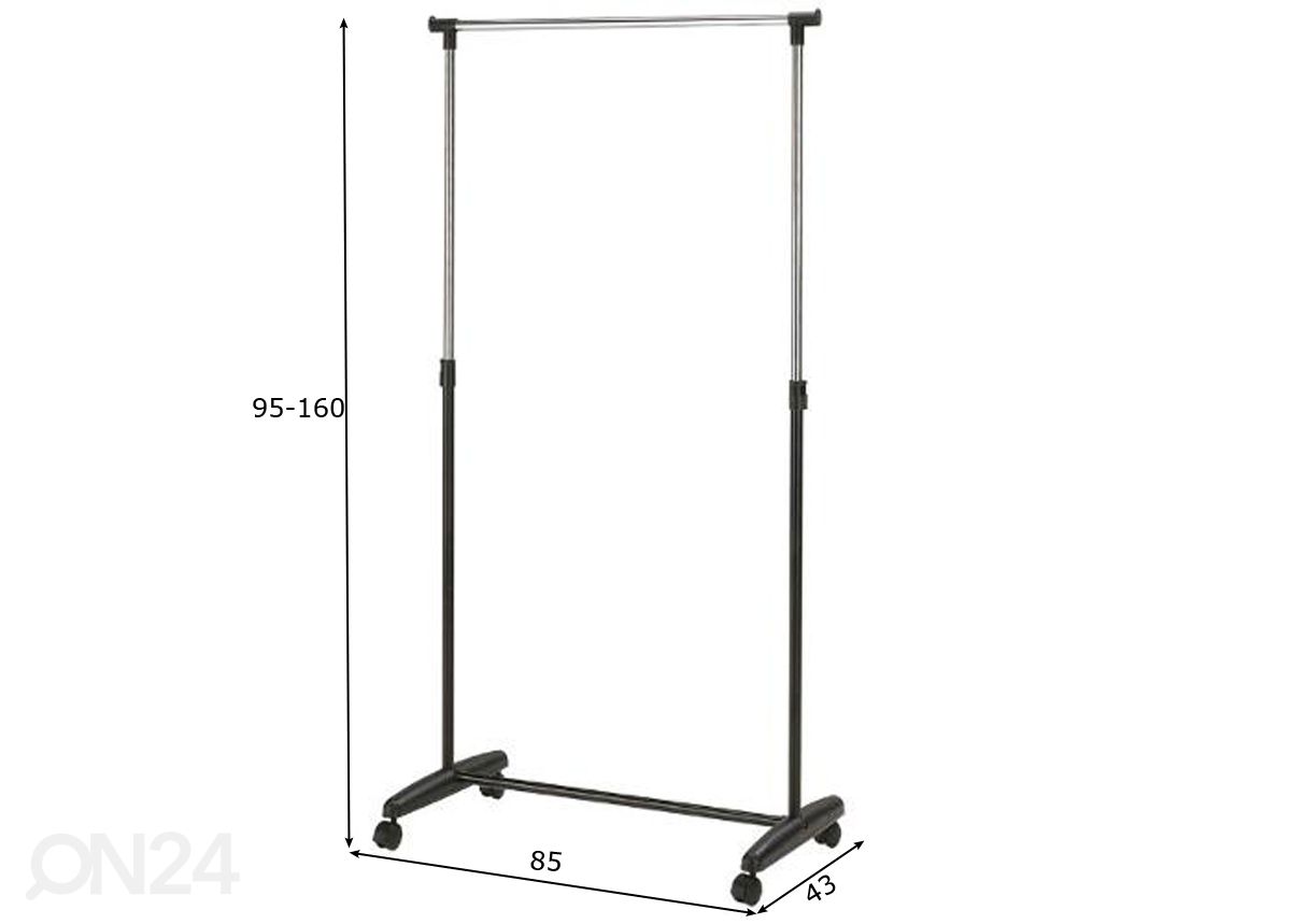 Vaaterekki Aurora 85 cm kuvasuurennos mitat