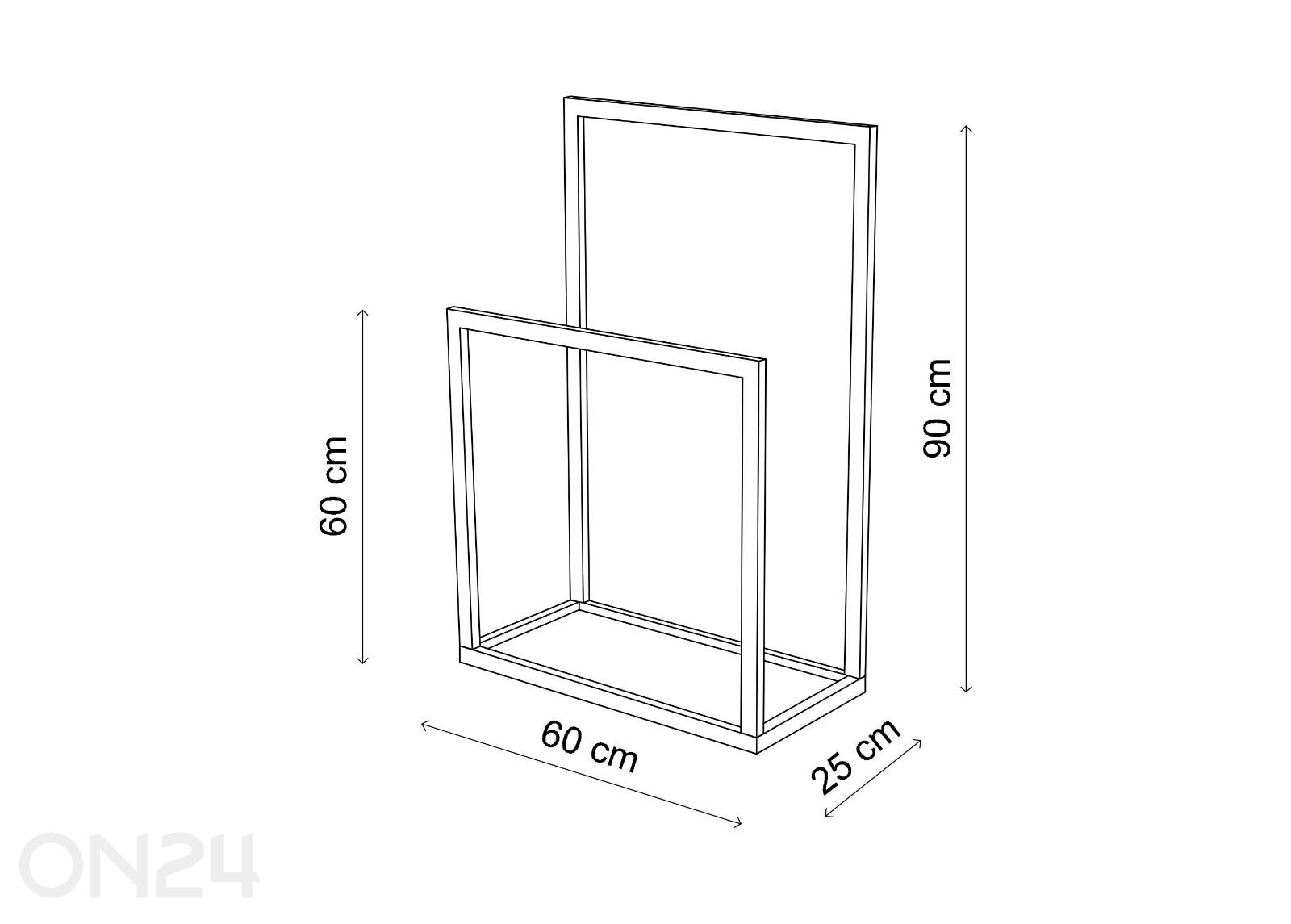 Vaaterekki Ged kuvasuurennos mitat