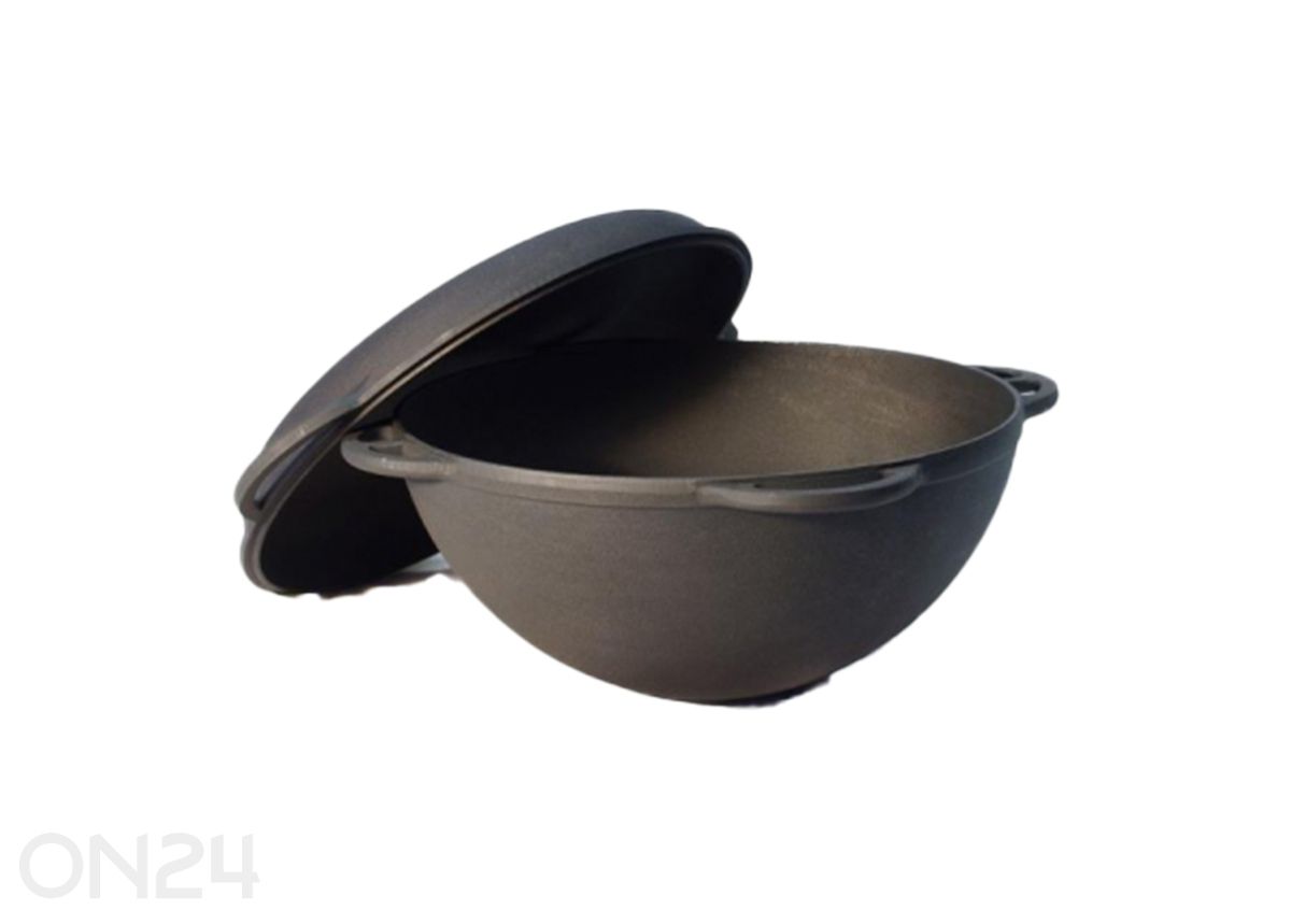 Valurautainen wokki-pannu kannella Syton, 5.5 L, D30 cm kuvasuurennos