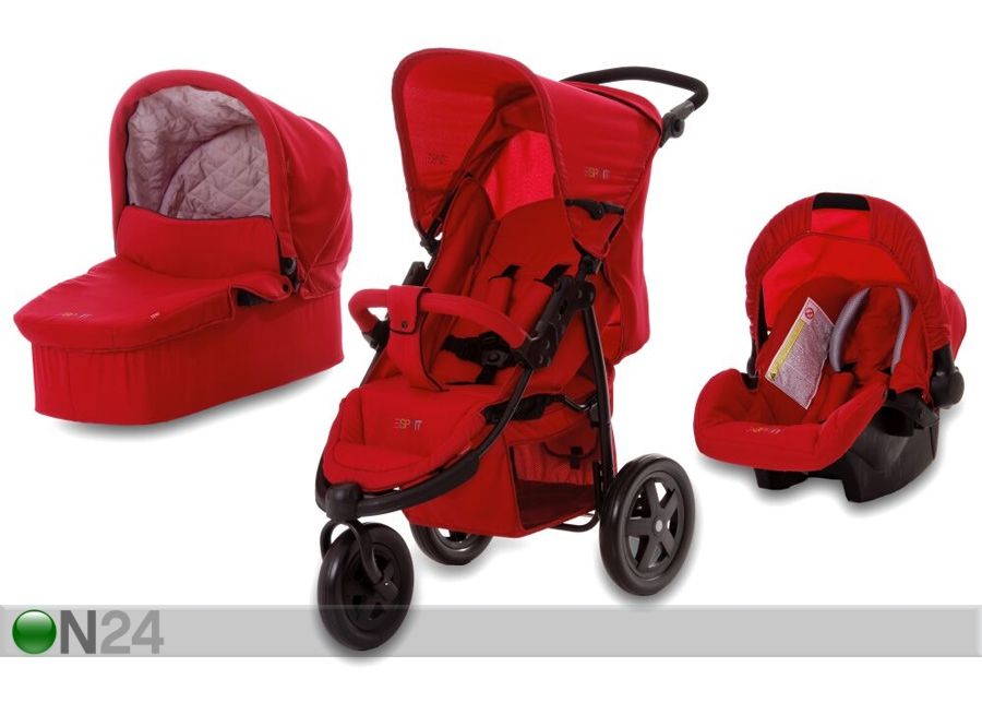 Vaunu-rattaat RUNNER TRIO SET - multicolor red kuvasuurennos