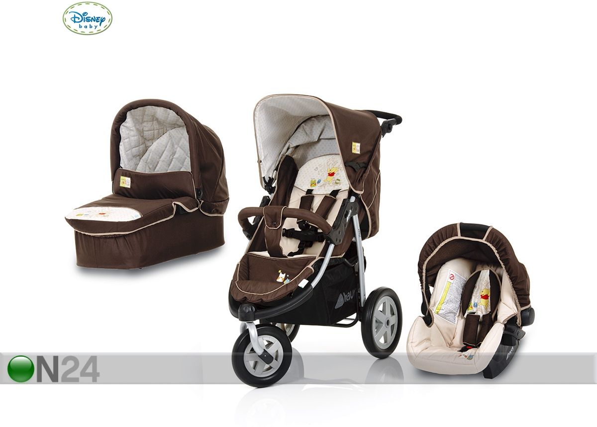 Vaunu-rattaat VIPER TRIO-SET POOH DOODLE BROWN kuvasuurennos