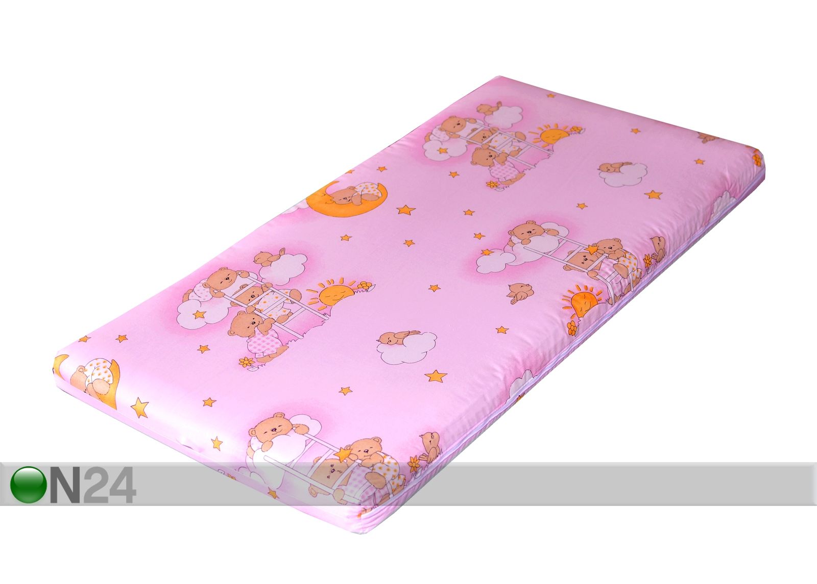Vauvapatja Teddy Bear 60x120 cm vaaleanpunainen kuvasuurennos