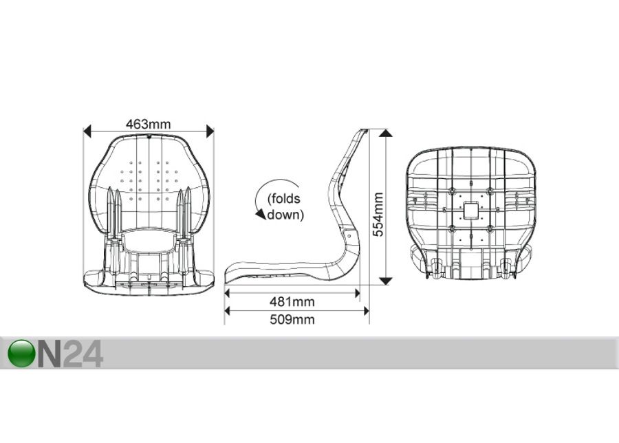 Venetuoli Sirocco ergonominen kuvasuurennos mitat