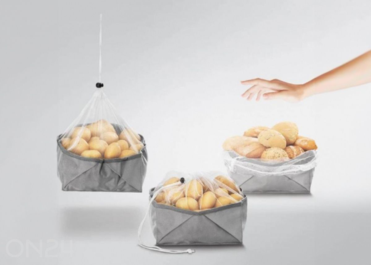 Vihanneskori verkkokankaalla 23x23 cm kuvasuurennos