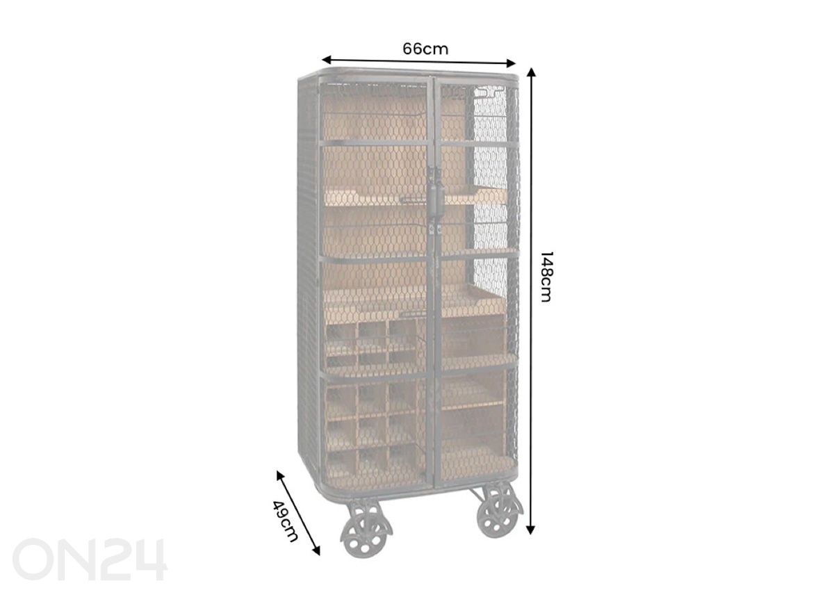 Viinikaappi Loft kuvasuurennos mitat