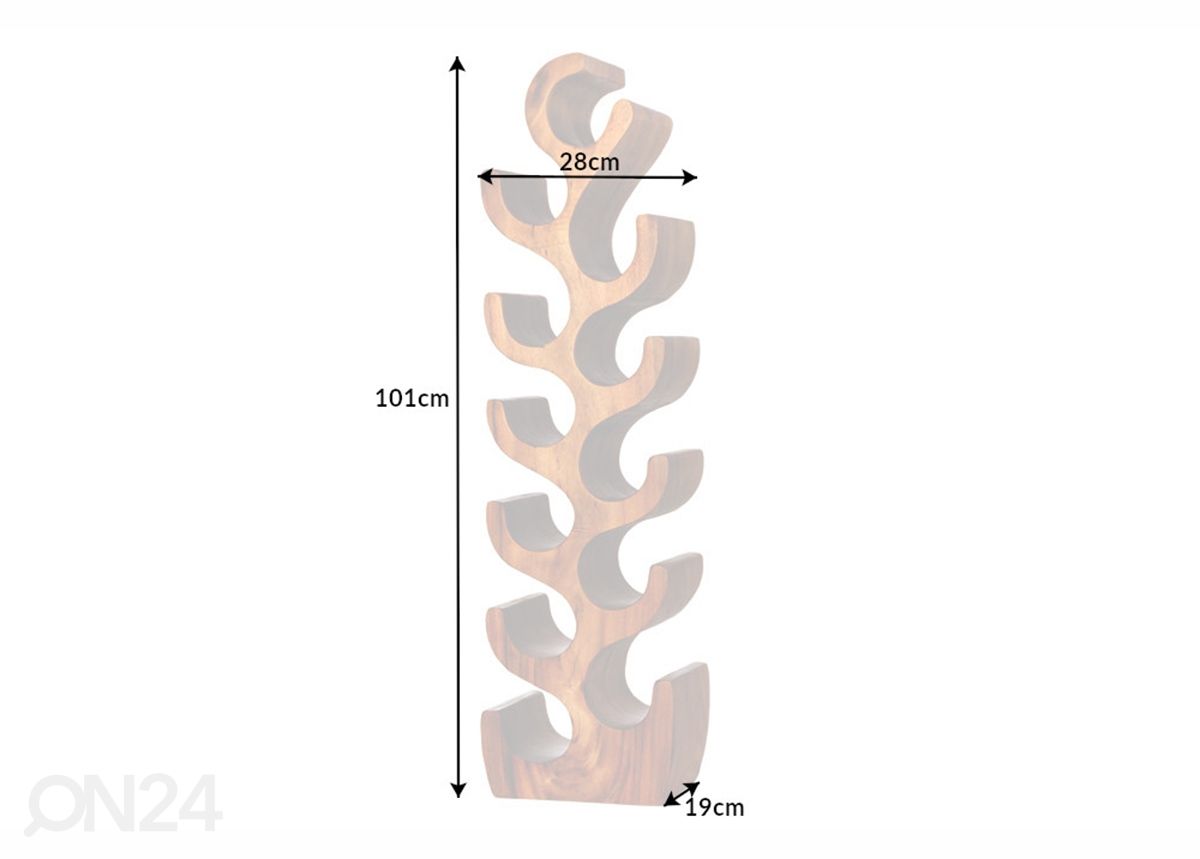 Viinipulloteline Arte 100 cm kuvasuurennos mitat