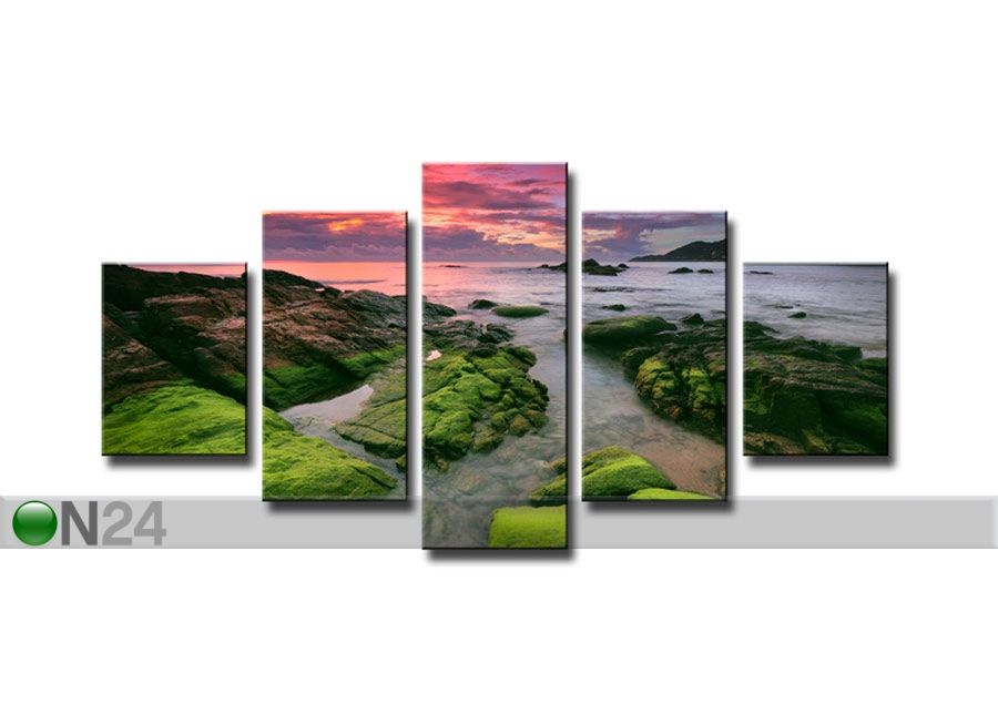 Viisiosainen taulu LUONTO 160x80 cm kuvasuurennos