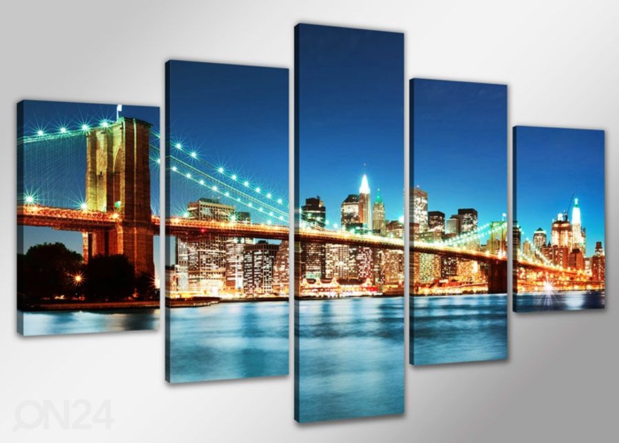 Viisiosainen taulu NEW YORK kuvasuurennos